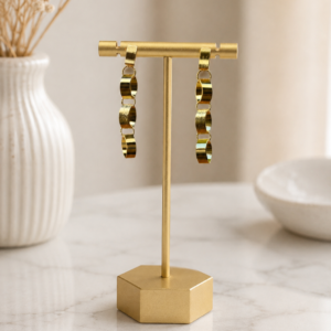 Brinco Elos Elegance - Folheado a Ouro 18K